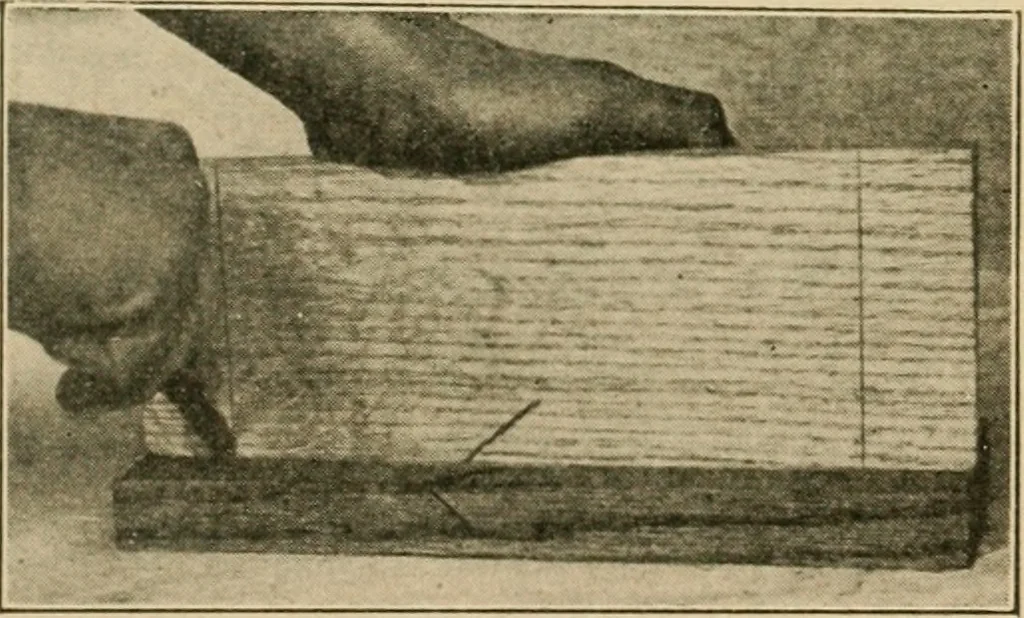 An illustration from Elementary cabinetwork for manual training classes, 1909, leaf 34