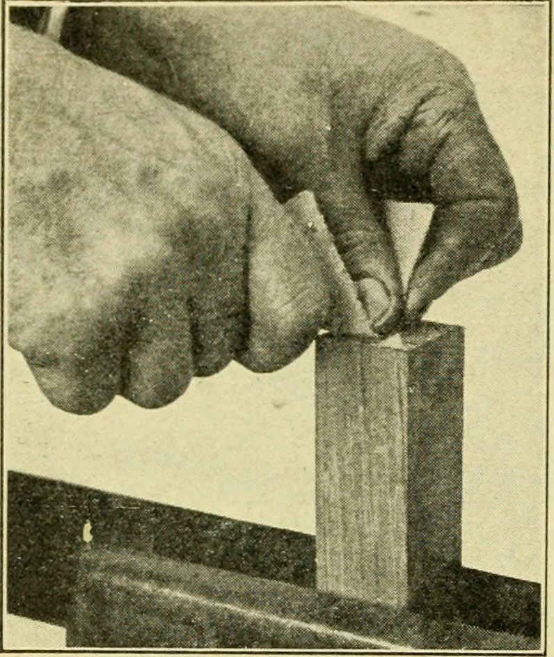 An illustration from Elementary cabinetwork for manual training classes, 1909, leaf 51