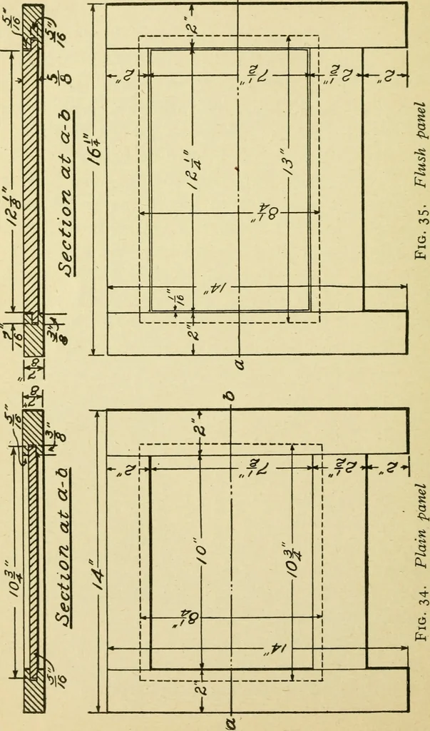 An illustration from Elementary cabinetwork for manual training classes, 1909, leaf 55