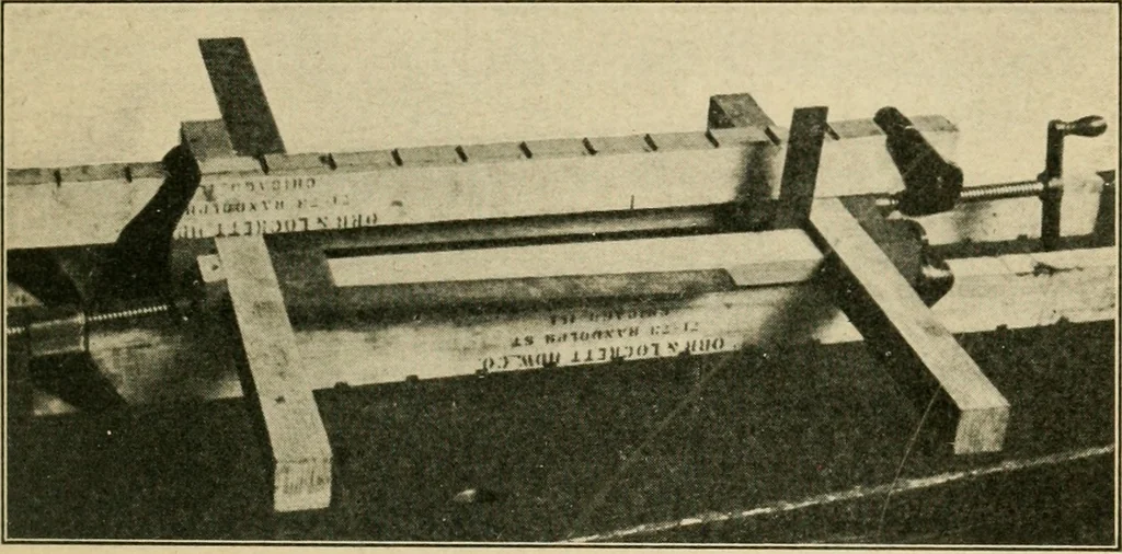 An illustration from Elementary cabinetwork for manual training classes, 1909, leaf 96