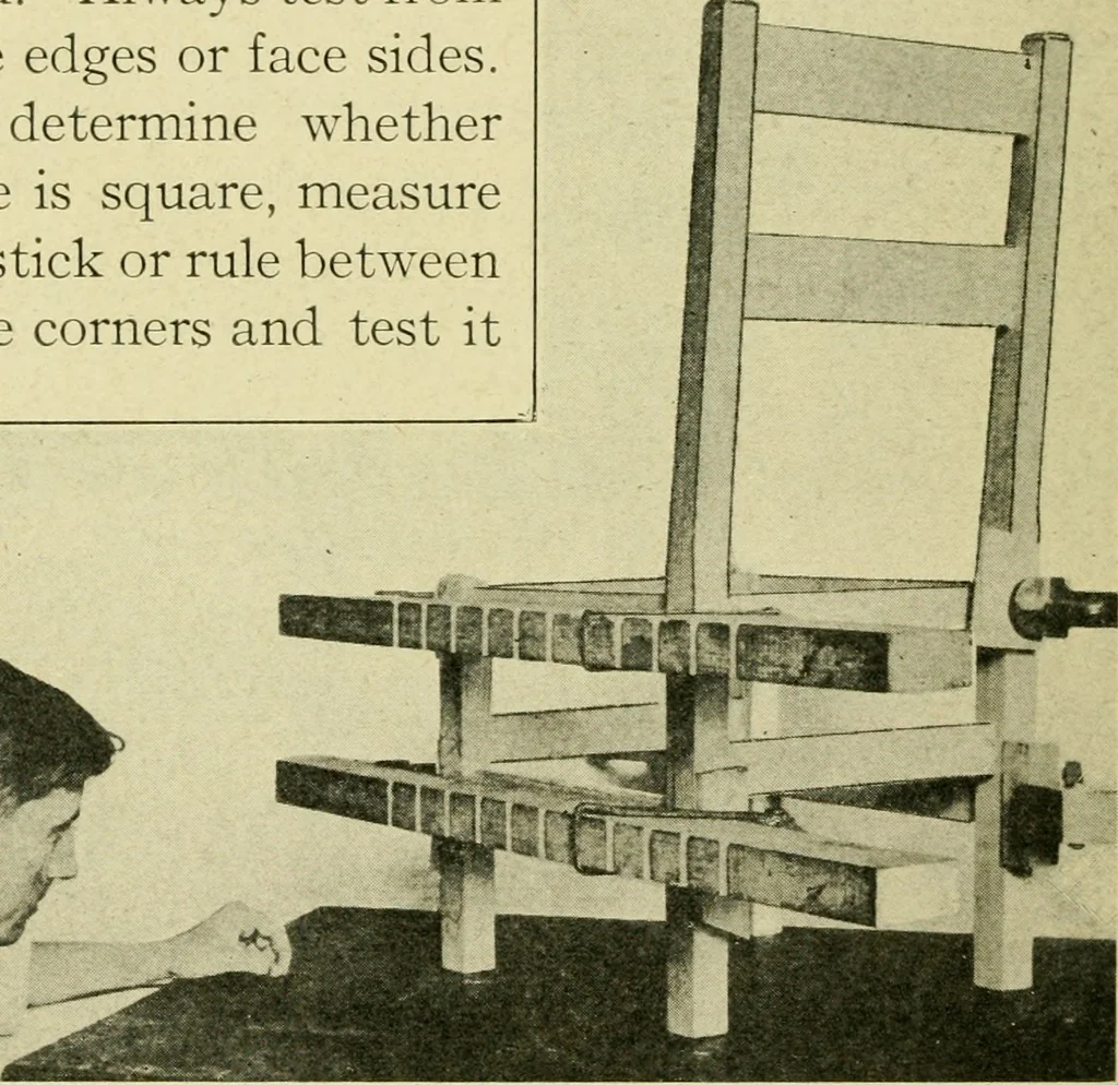 An illustration from Elementary cabinetwork for manual training classes, 1909, leaf 97
