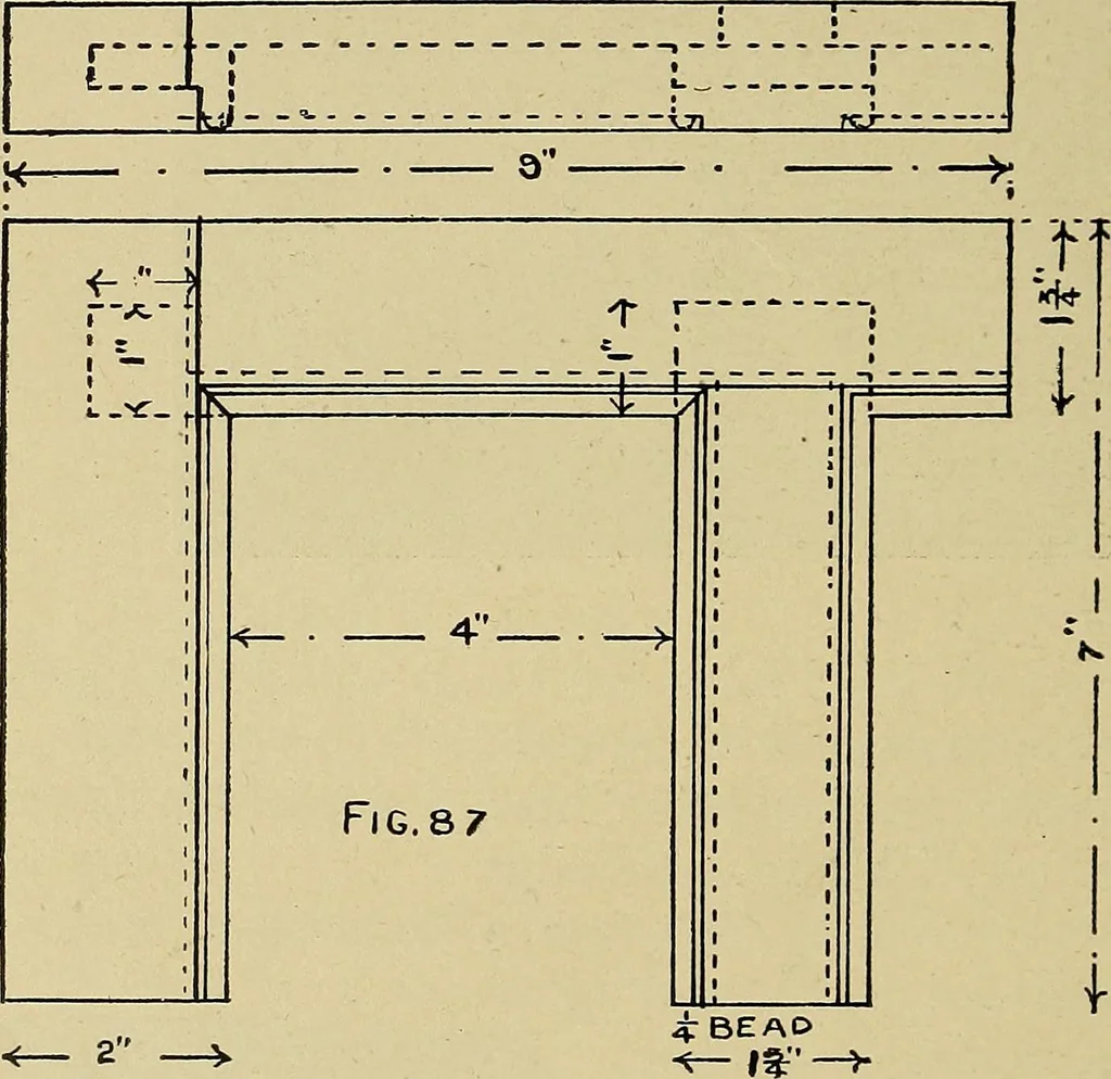 An illustration from Elementary course in woodwork ; designed for use in high and technical schools, with one hundred and thirty-four illustrations, by George Alexander Ross, 1901, leaf 70