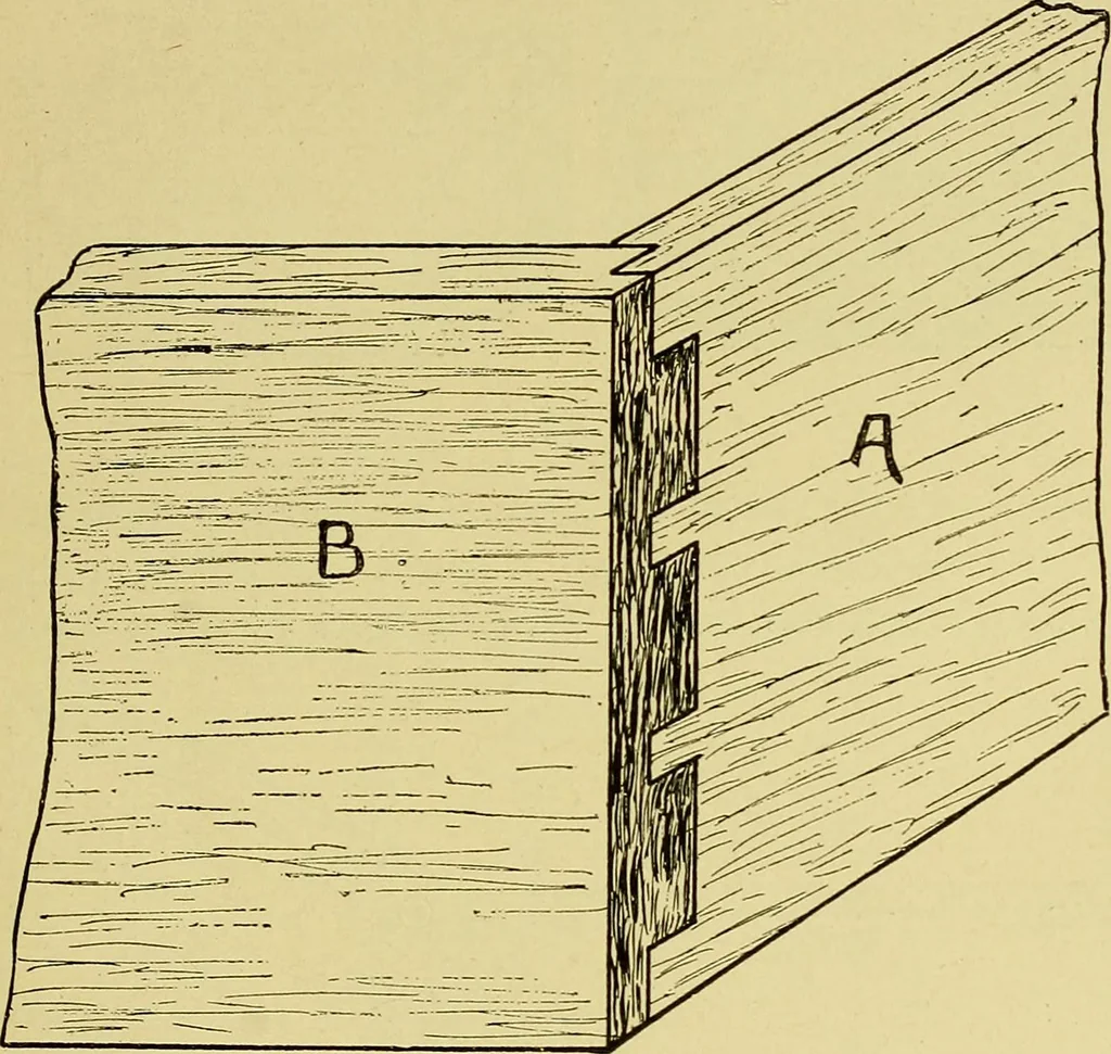 An illustration from Elementary course in woodwork ; designed for use in high and technical schools, with one hundred and thirty-four illustrations, by George Alexander Ross, 1901, leaf 77