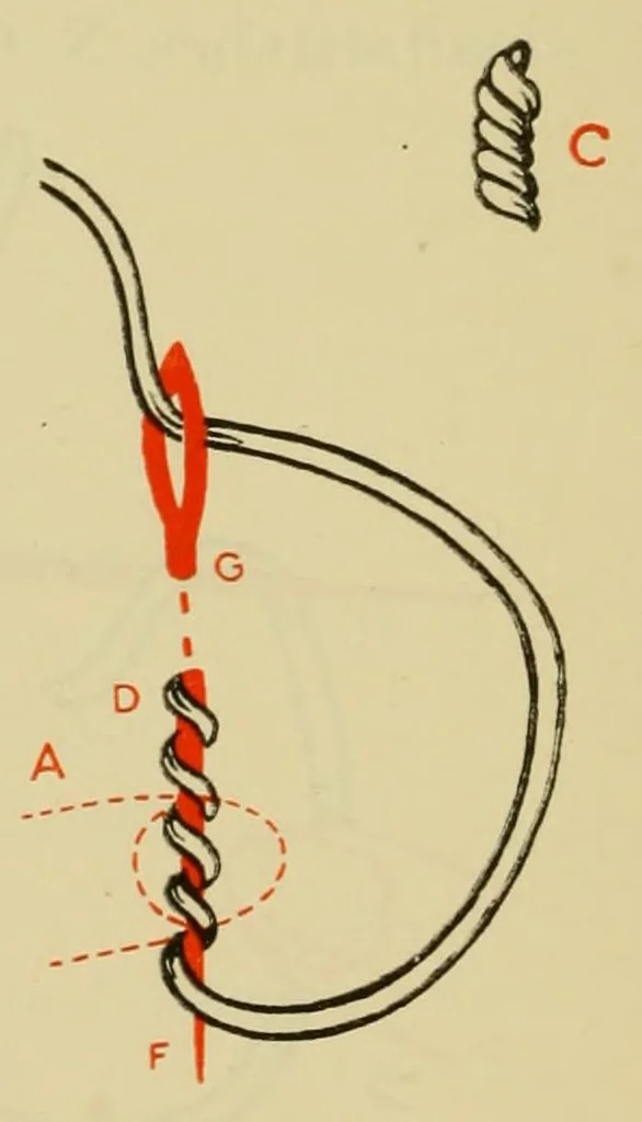 An illustration from Elementary embroidery, 1915, leaf 74
