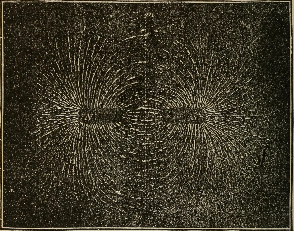 An illustration from Elementary lessons in electricity and magnetism, 1906, leaf 108
