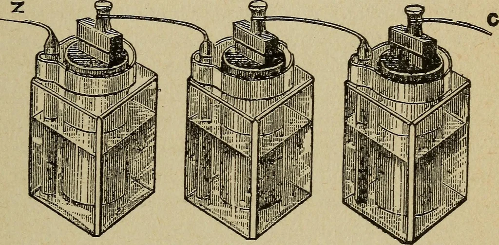 An illustration from Elementary lessons in electricity and magnetism, 1906, leaf 161