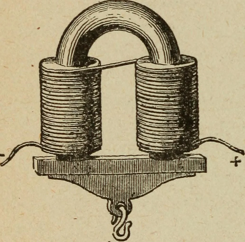 An illustration from Elementary lessons in electricity and magnetism, 1906, leaf 306