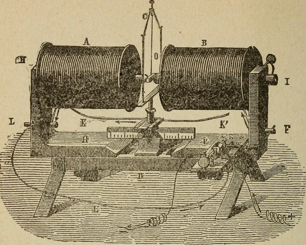 An illustration from Elementary lessons in electricity and magnetism, 1906, leaf 328