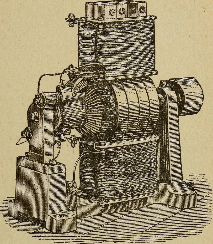 An illustration from Elementary lessons in electricity and magnetism, 1906, leaf 405