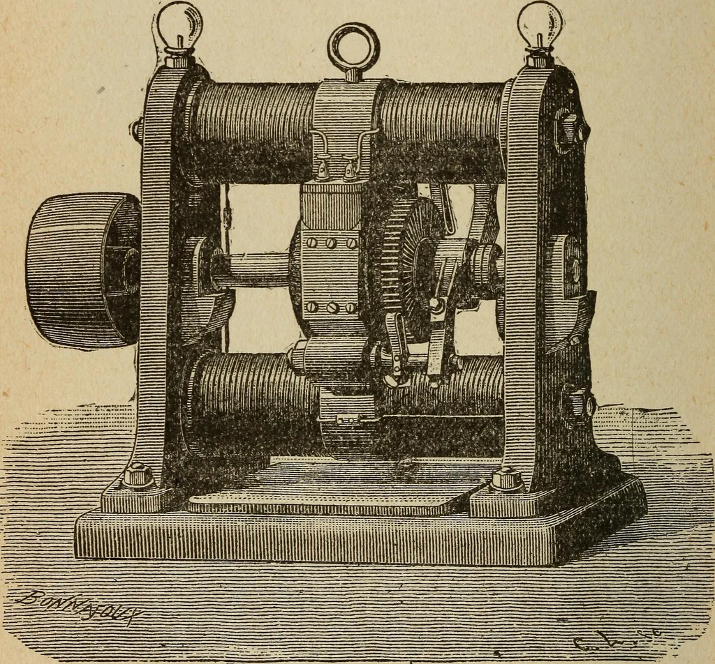 An illustration from Elementary lessons in electricity and magnetism, 1906, leaf 408