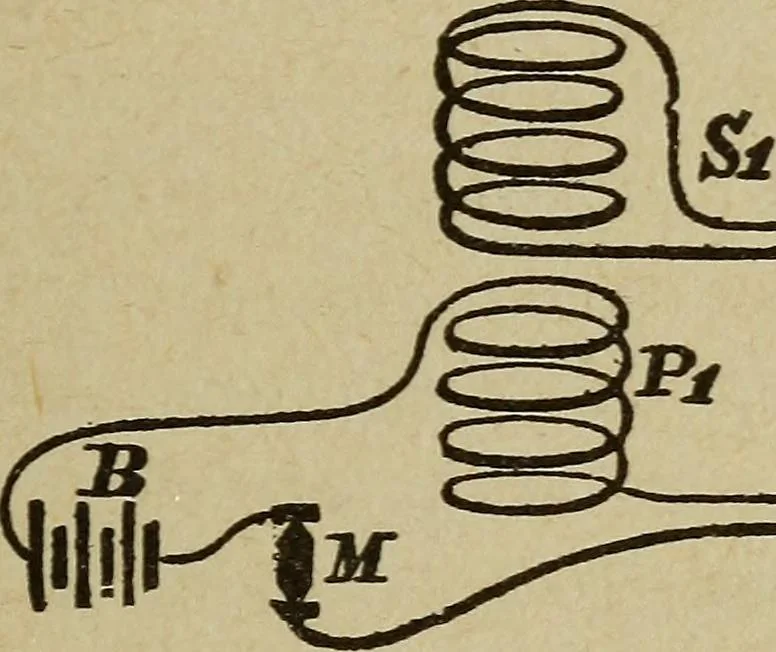 An illustration from Elementary lessons in electricity and magnetism, 1906, leaf 445