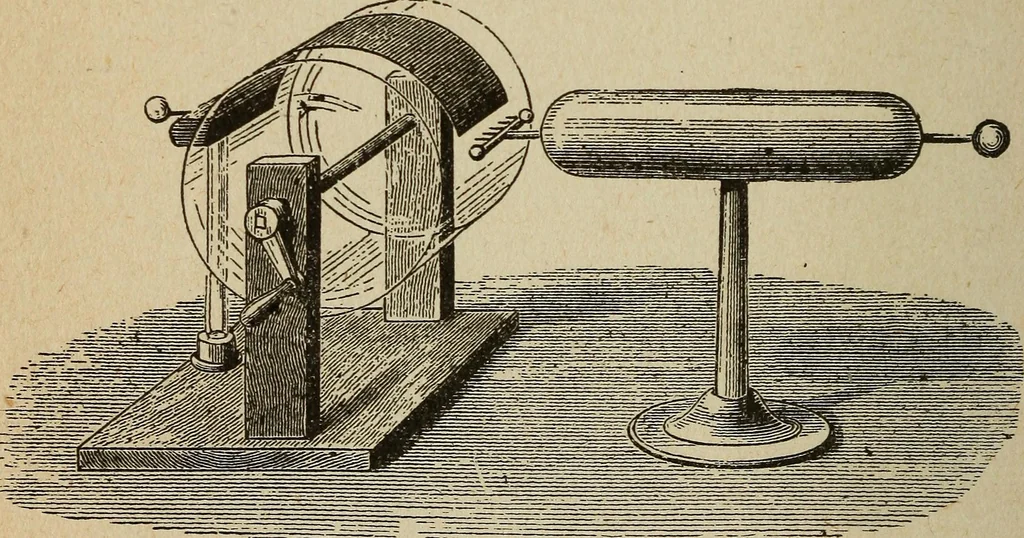 An illustration from Elementary lessons in electricity and magnetism, 1906, leaf 60