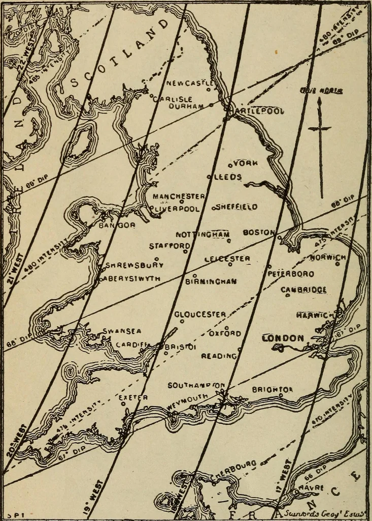 An illustration from Elementary lessons in electricity and magnetism, 1906, leaf 8
