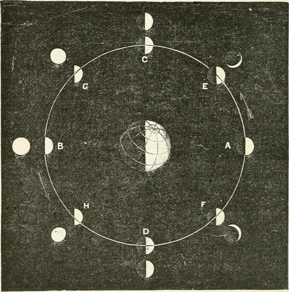 An illustration from Elementary lessons in astronomy, 1889, leaf 125