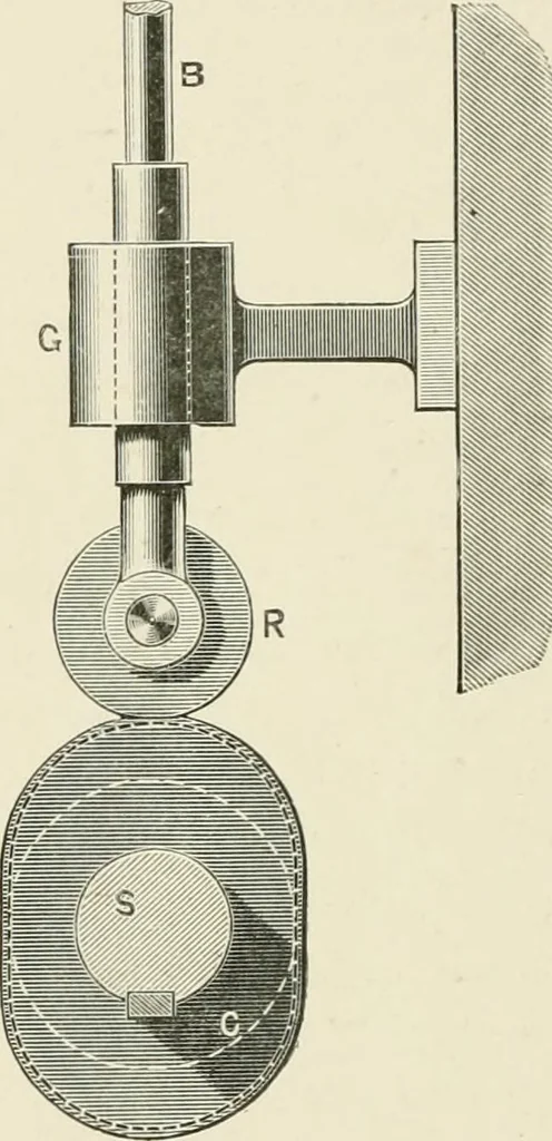 An illustration from Elementary lessons in steam machinery and the marine steam engine, with a short description of the construction of a battleship, 1893, leaf 100