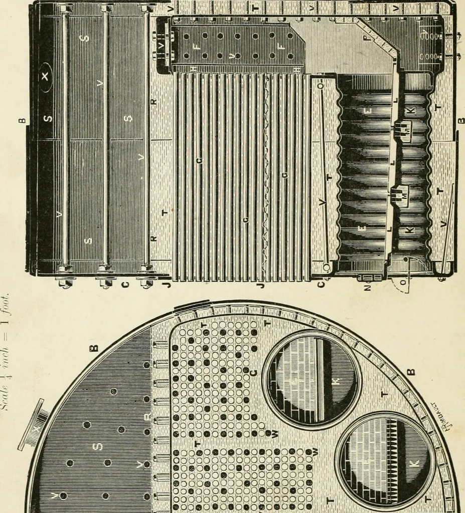 An illustration from Elementary lessons in steam machinery and the marine steam engine, with a short description of the construction of a battleship, 1893, leaf 164