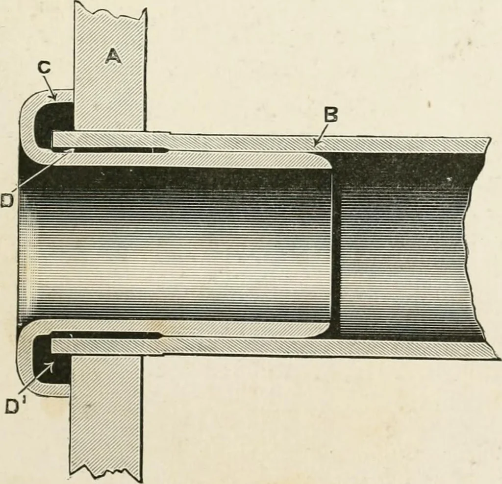An illustration from Elementary lessons in steam machinery and the marine steam engine, with a short description of the construction of a battleship, 1893, leaf 179