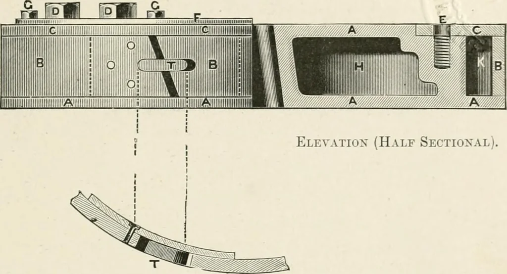 An illustration from Elementary lessons in steam machinery and the marine steam engine, with a short description of the construction of a battleship, 1893, leaf 207