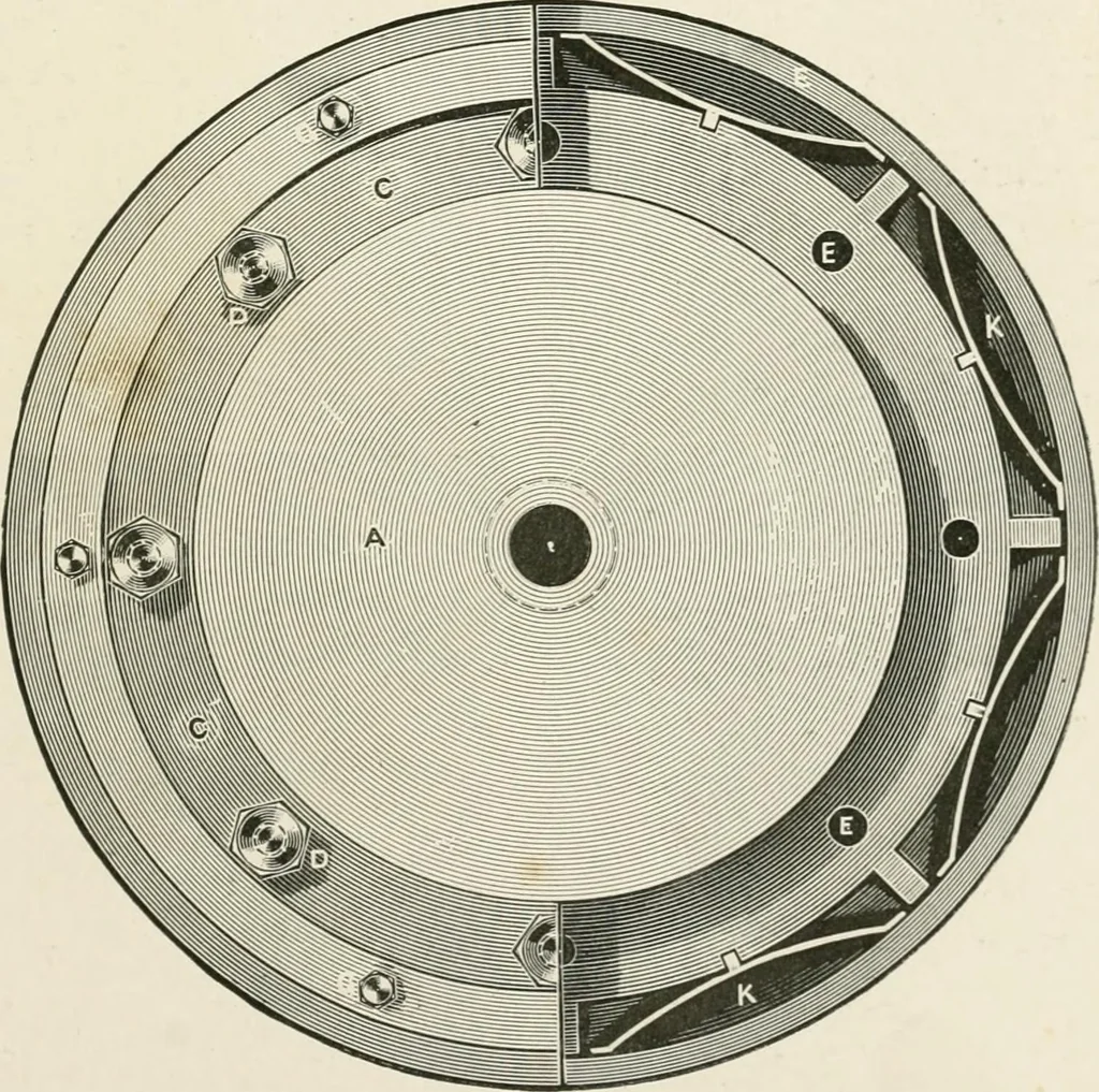An illustration from Elementary lessons in steam machinery and the marine steam engine, with a short description of the construction of a battleship, 1893, leaf 207