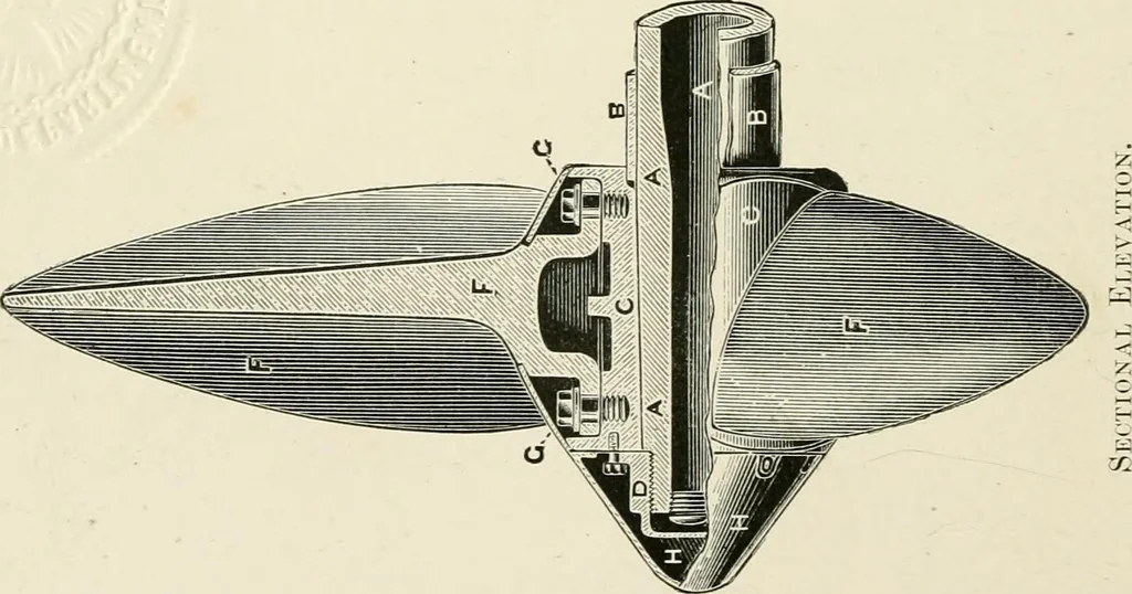 An illustration from Elementary lessons in steam machinery and the marine steam engine, with a short description of the construction of a battleship, 1893, leaf 252