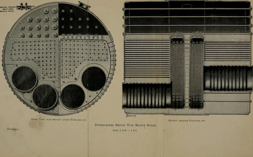 An illustration from Elementary lessons in steam machinery and the marine steam engine, with a short description of the construction of a battleship, 1893, leaf 6