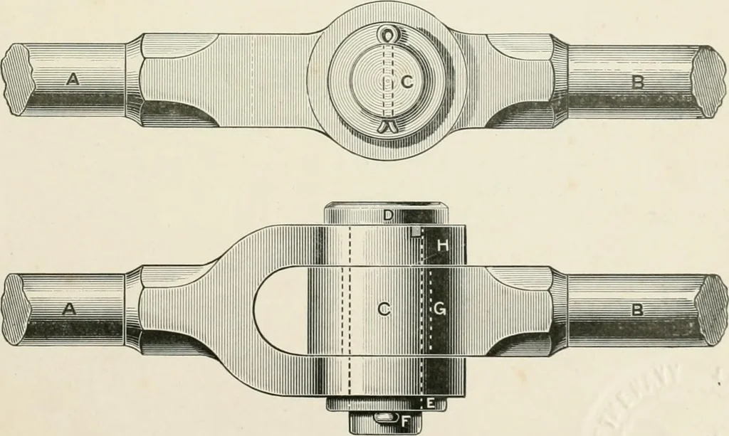 An illustration from Elementary lessons in steam machinery and the marine steam engine, with a short description of the construction of a battleship, 1893, leaf 85