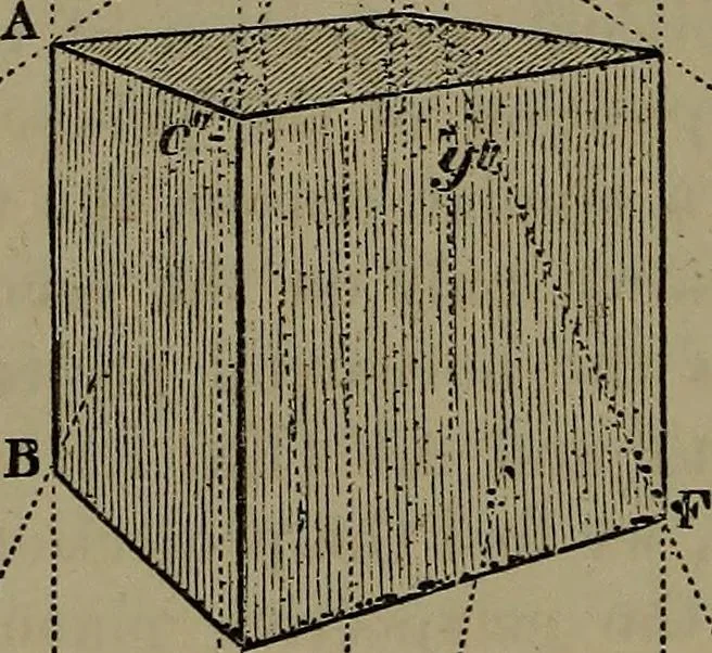 An illustration from Elementary linear perspective of form and shadow ... Complete in itself ... For draftsmen, artists, and industrial drawing courses in preparatory and high schools, etc. In two parts.., 1891, leaf 48