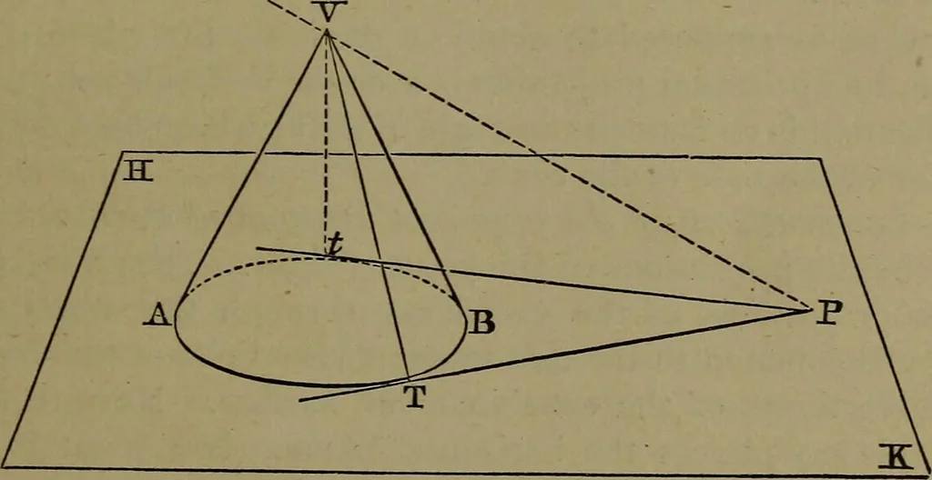 An illustration from Elementary linear perspective of form and shadow ... Complete in itself ... For draftsmen, artists, and industrial drawing courses in preparatory and high schools, etc. In two parts.., 1891, leaf 59
