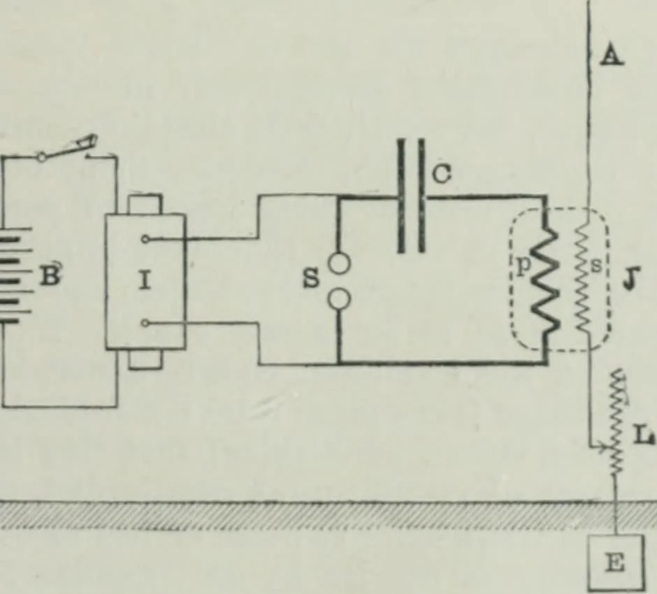 An illustration from An elementary manual of radiotelegraphy and radiotelephony for students and operators, 1916, leaf 261