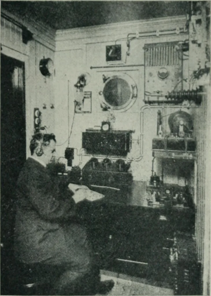 An illustration from An elementary manual of radiotelegraphy and radiotelephony for students and operators, 1916, leaf 279