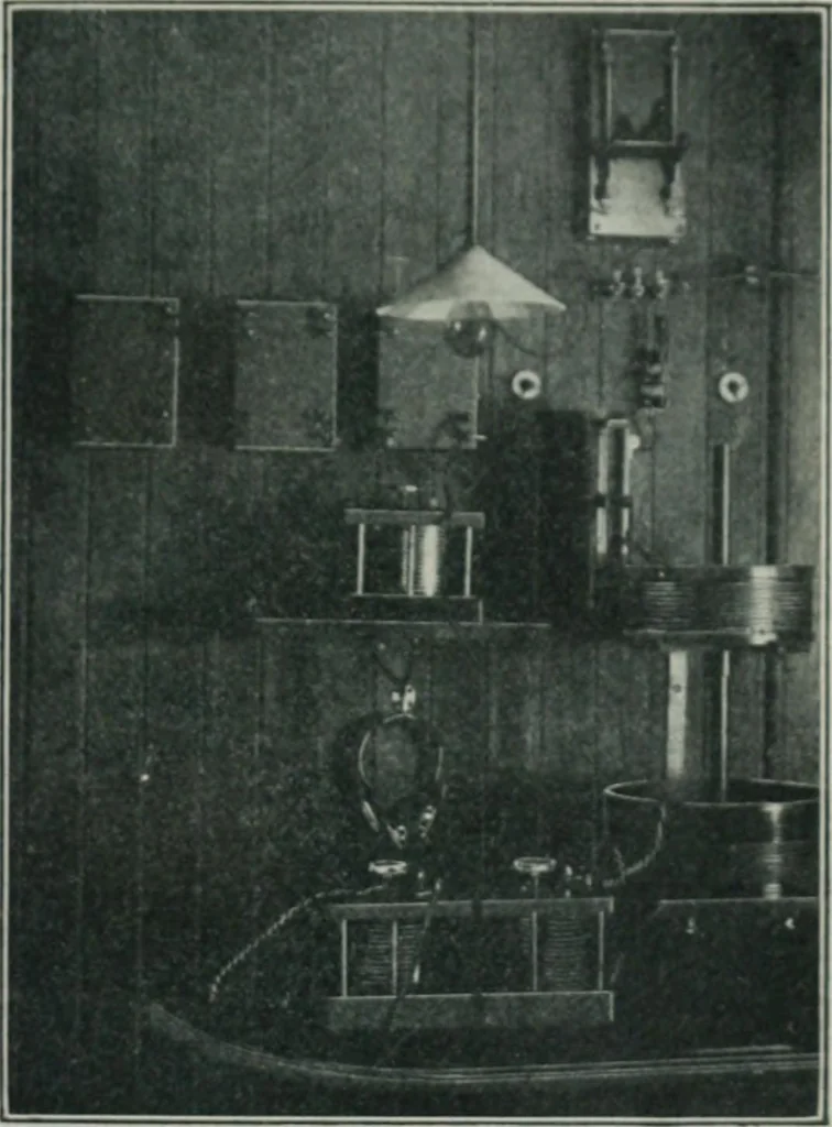 An illustration from An elementary manual of radiotelegraphy and radiotelephony for students and operators, 1916, leaf 301