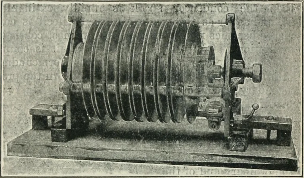 An illustration from An elementary manual of radiotelegraphy and radiotelephony for students and operators, 1916, leaf 96