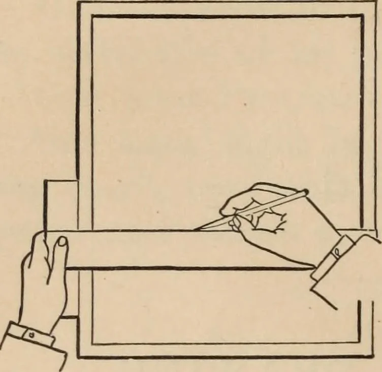 An illustration from Elementary mechanical drawing, for school and shop, 1886, leaf 16