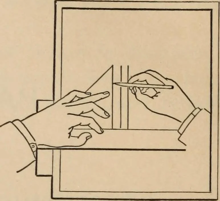 An illustration from Elementary mechanical drawing, for school and shop, 1886, leaf 16