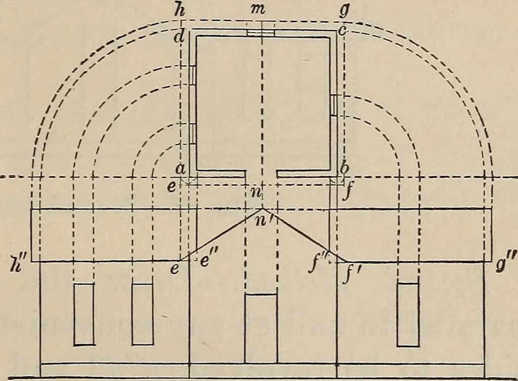 An illustration from Elementary mechanical drawing, for school and shop, 1886, leaf 77