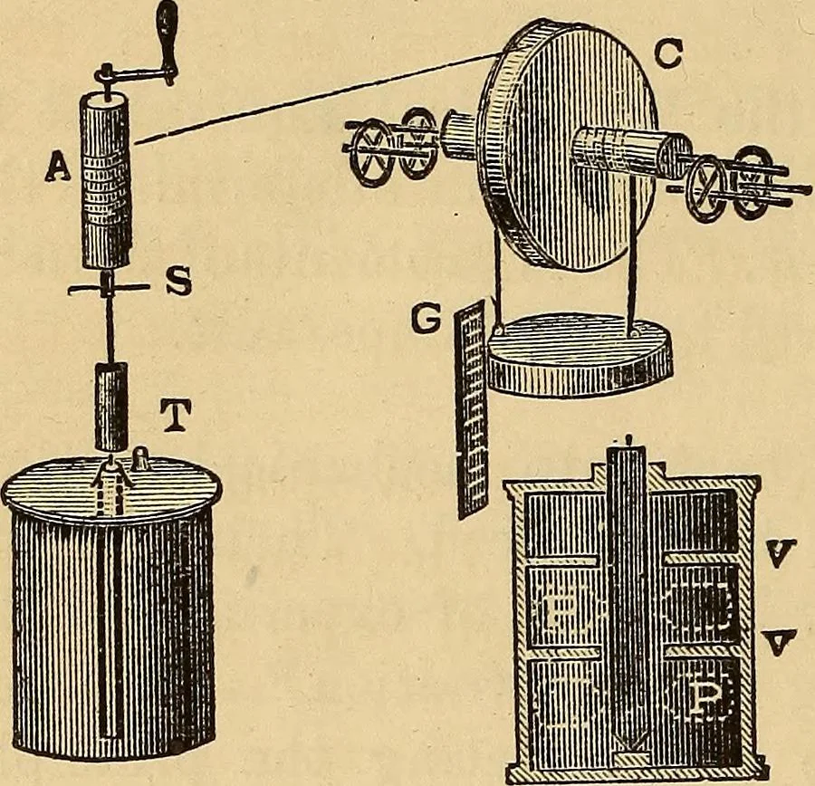 An illustration from Elementary natural philosophy : designed for high schools and academies, 1881, leaf 184