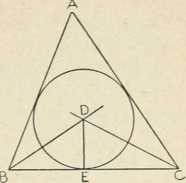 An illustration from Elementary plane geometry : inductive and deductive / by Alfred Baker, 1903, leaf 111