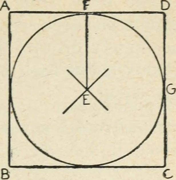 An illustration from Elementary plane geometry : inductive and deductive / by Alfred Baker, 1903, leaf 117