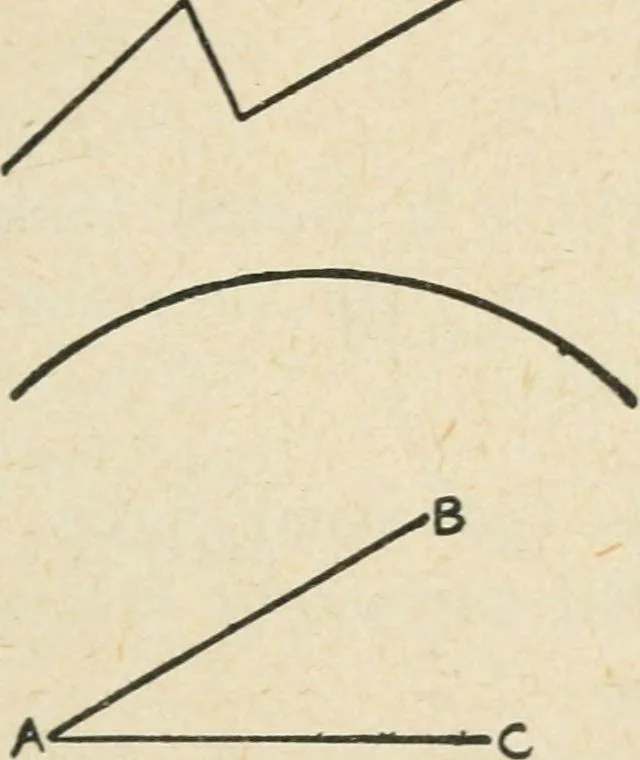 An illustration from Elementary plane geometry : inductive and deductive / by Alfred Baker, 1903, leaf 13