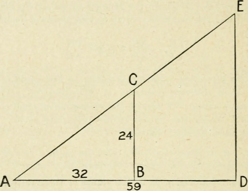 An illustration from Elementary plane geometry : inductive and deductive / by Alfred Baker, 1903, leaf 138