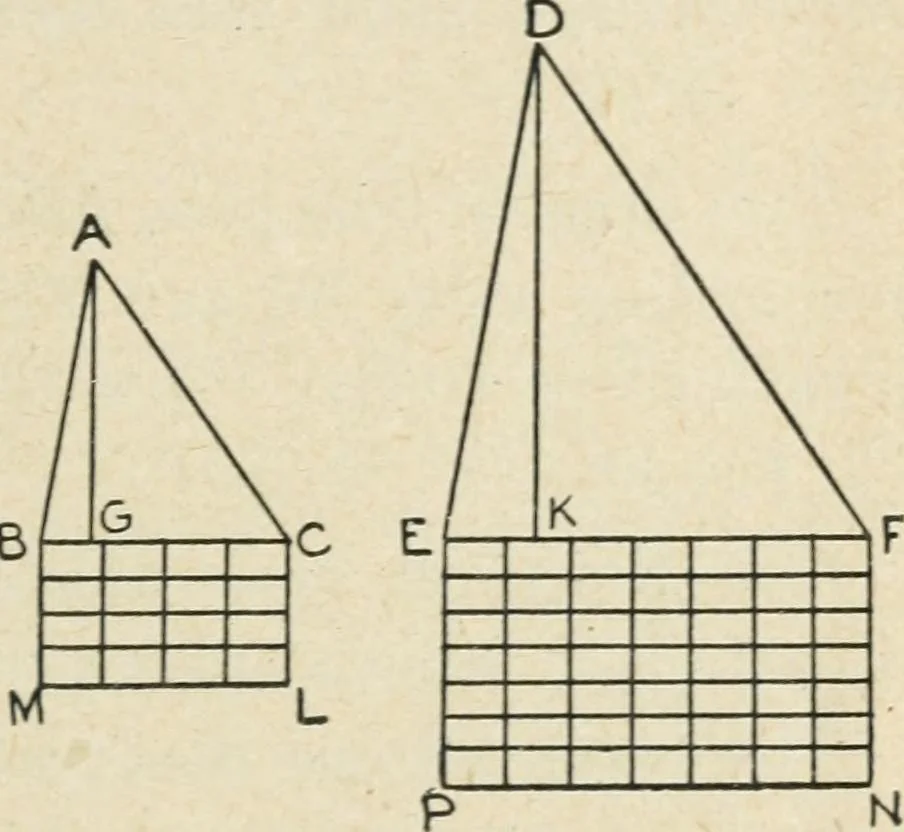 An illustration from Elementary plane geometry : inductive and deductive / by Alfred Baker, 1903, leaf 145