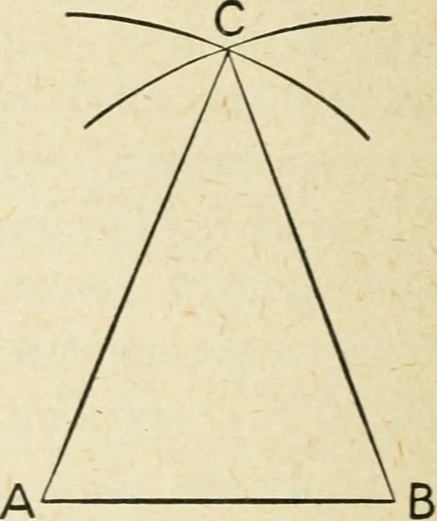 An illustration from Elementary plane geometry : inductive and deductive / by Alfred Baker, 1903, leaf 20