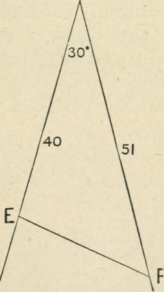 An illustration from Elementary plane geometry : inductive and deductive / by Alfred Baker, 1903, leaf 27