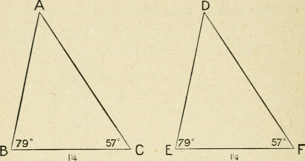 An illustration from Elementary plane geometry : inductive and deductive / by Alfred Baker, 1903, leaf 30