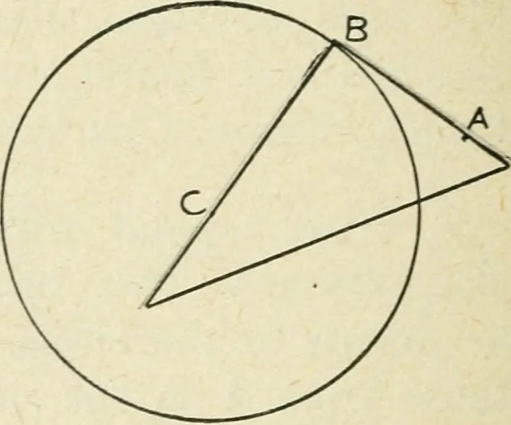 An illustration from Elementary plane geometry : inductive and deductive / by Alfred Baker, 1903, leaf 84