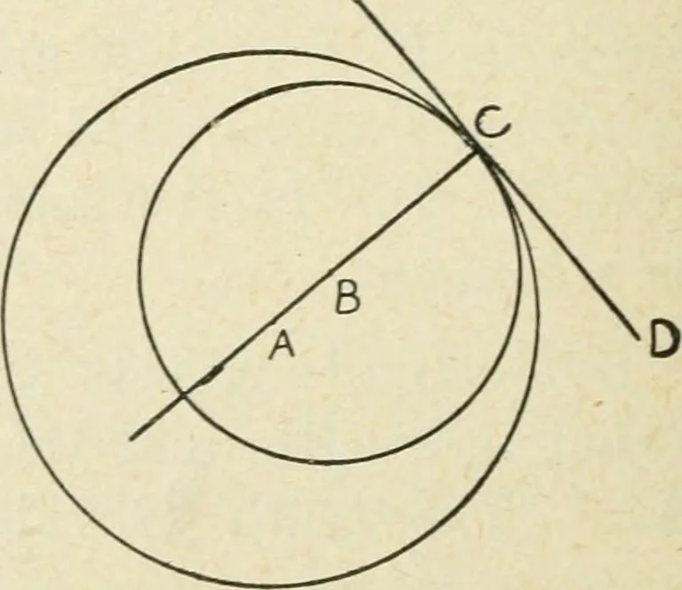 An illustration from Elementary plane geometry : inductive and deductive / by Alfred Baker, 1903, leaf 84