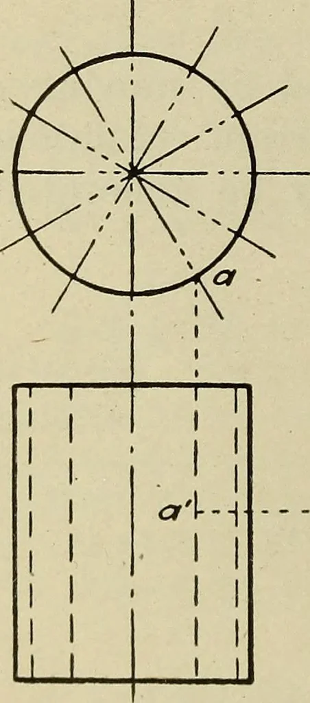 An illustration from Elementary projection, 1921, leaf 20