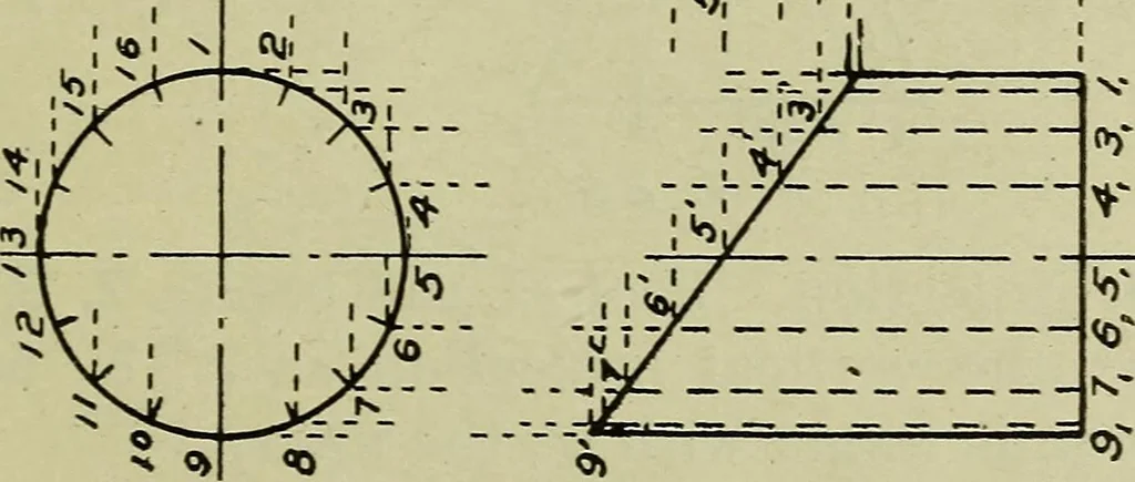 An illustration from Elementary projection, 1921, leaf 21
