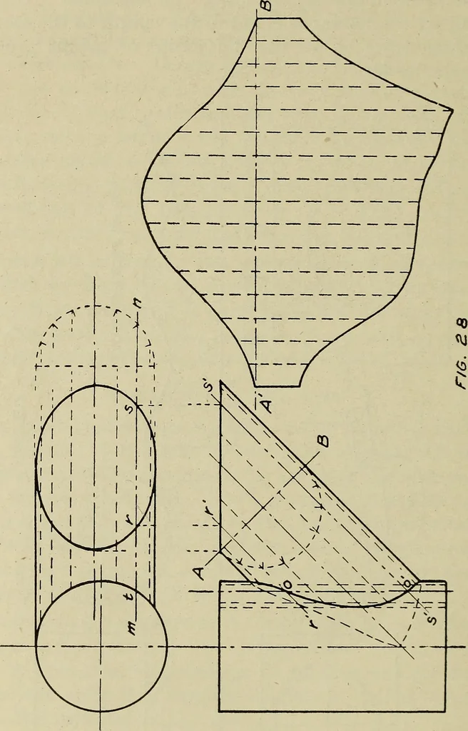 An illustration from Elementary projection, 1921, leaf 26