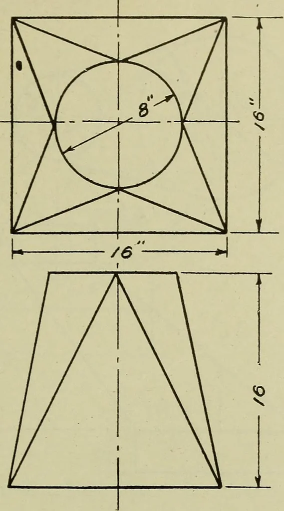 An illustration from Elementary projection, 1921, leaf 37